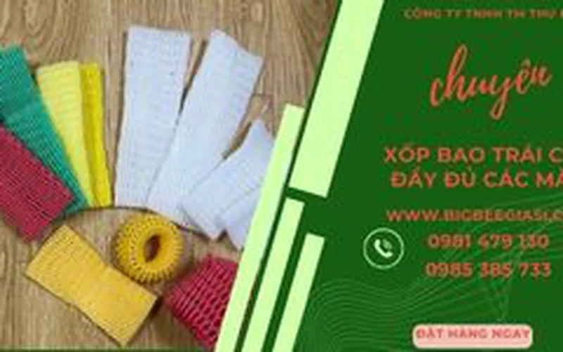 Xốp bọc trái cây màu trắng, đỏ, vàng, xanh, hồng đủ kích cỡ, miễn phí ship