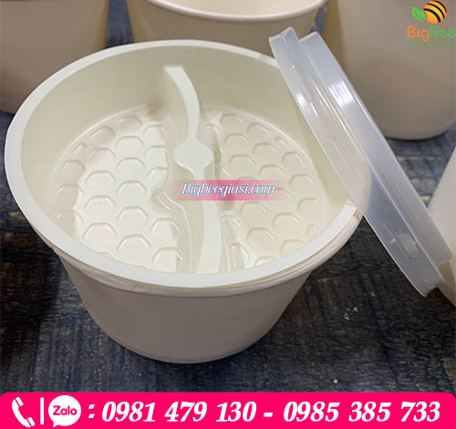 Tô giấy 2 tầng đựng thức ăn mang đi tiện lợi Tô giấy 2 tầng đựng thức ăn mang đi tiện lợi