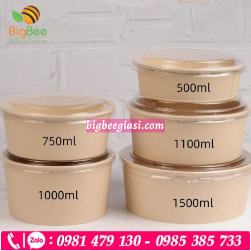 Tô giấy đa dạng kích thước