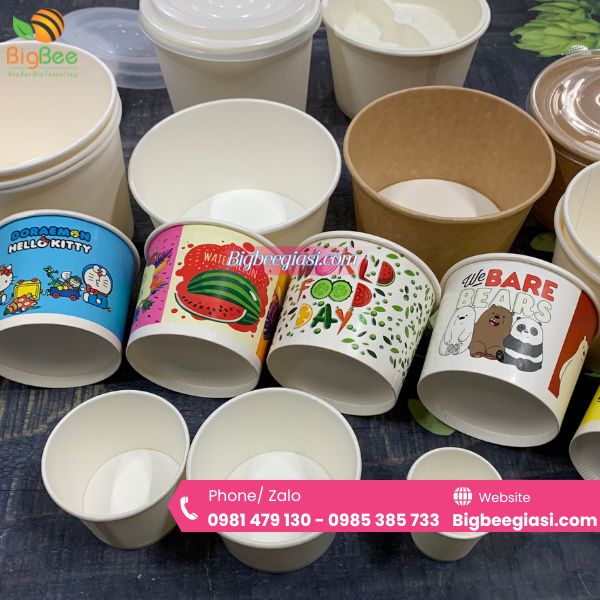 Tô giấy đựng thực phẩm in nhiều chủ đề thu hút Tô giấy đựng thực phẩm in nhiều chủ đề thu hút