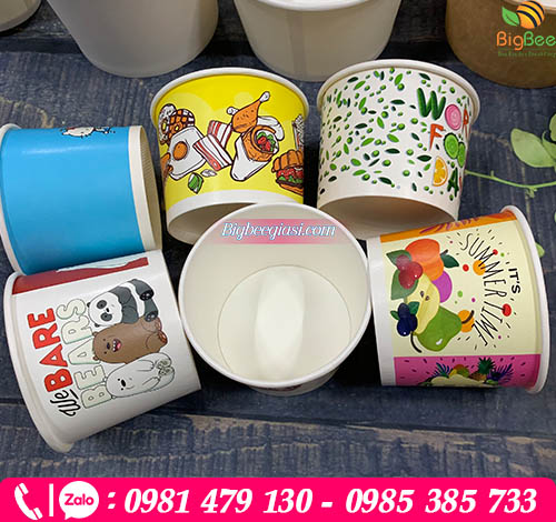 Tô giấy in sẵn nhiều mẫu đẹp để đựng kem, chè, bánh giá rẻ tại TpHCM Tô giấy in sẵn nhiều mẫu đẹp để đựng kem, chè, bánh giá rẻ tại TpHCM