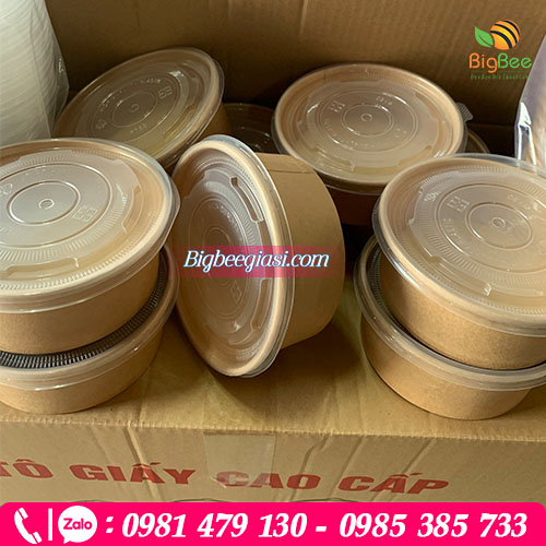 Tô giấy kraft đựng thực phẩm, thức ăn nóng mang đi Tô giấy kraft đựng thực phẩm, thức ăn nóng mang đi