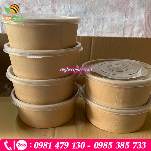 Tô giấy kraft đựng thức ăn Tô giấy kraft đựng thức ăn