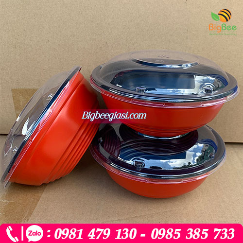 Tô nhựa dùng 1 lần lòng đen, ngoài đỏ Tô nhựa dùng 1 lần lòng đen, ngoài đỏ