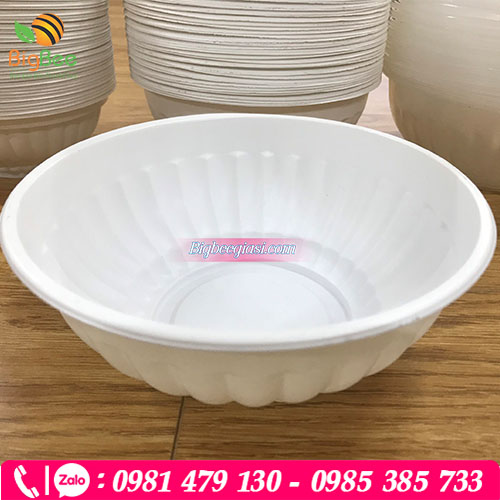 Tô nhựa màu trắng sữa dùng 1 lần không nắp Tô nhựa màu trắng sữa dùng 1 lần không nắp