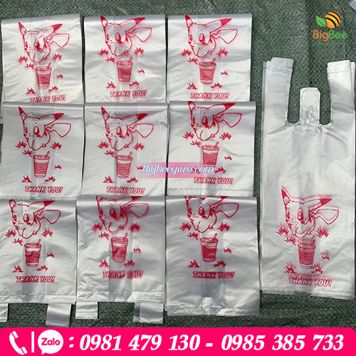 Mẫu túi đựng 1 ly in sẵn hình pikachu Mẫu túi đựng 1 ly in sẵn hình pikachu