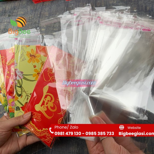 Túi bóng kính đựng bao lì xì đẹp mắt Túi bóng kính đựng bao lì xì đẹp mắt