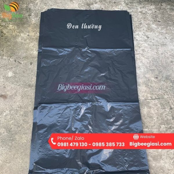 Túi đựng rác công nghiệp không quai màu đen thường Túi đựng rác công nghiệp không quai màu đen thường