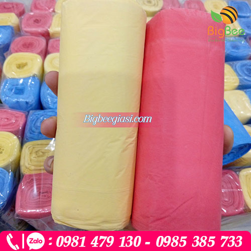 Túi đựng rác size đại màu vàng, màu đỏ