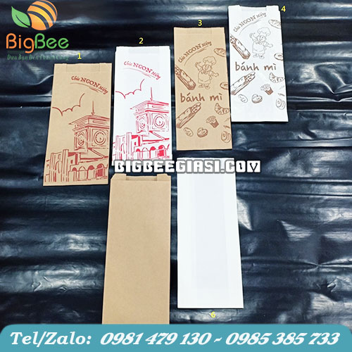 Các loại túi giấy đựng bánh mì que Các loại túi giấy đựng bánh mì que
