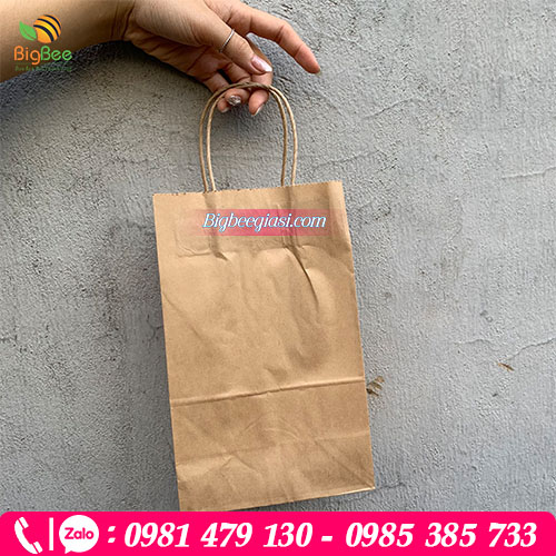 Túi giấy kraft có quai xách loại nhỏ Túi giấy kraft có quai xách loại nhỏ