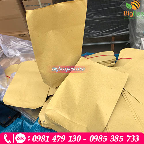 Túi giấy kraft màu vàng đựng gà rán Túi giấy kraft màu vàng đựng gà rán