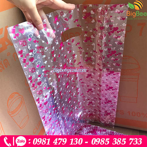 Túi hột xoài in hình màu hồng dễ thương Túi hột xoài in hình màu hồng dễ thương