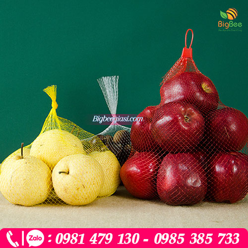 Hình ảnh túi lưới đựng các loại trái cây Hình ảnh túi lưới đựng các loại trái cây