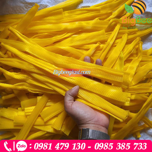 Túi lưới bọc trái cây màu vàng