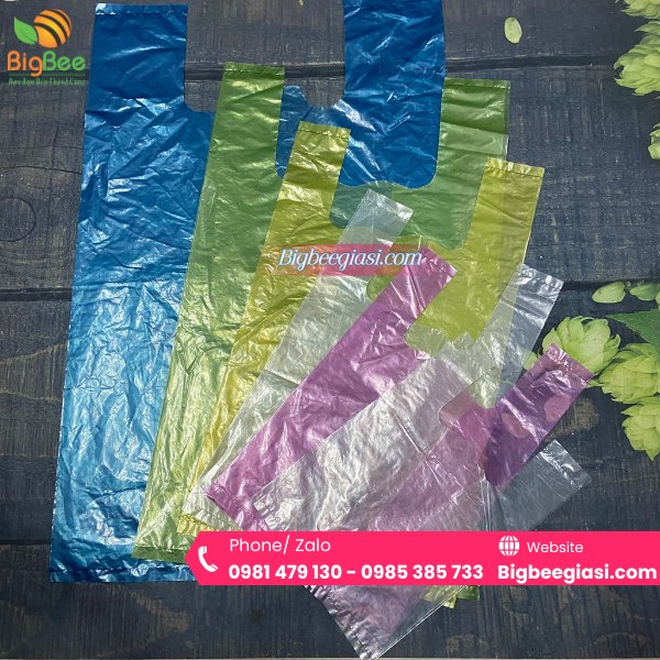 Túi xốp 2 quai hàng chợ màu Túi xốp 2 quai hàng chợ màu