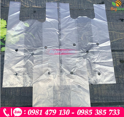 Túi nilon đục lỗ 2 quai Túi nilon đục lỗ 2 quai