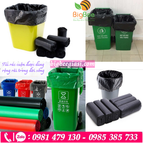 Túi rác cuộn xé nhiều màu