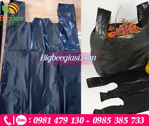 Túi xốp đen hàng chợ 2 quai