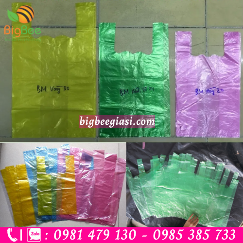 Túi xốp bóng mỡ màu nhiều kích cỡ