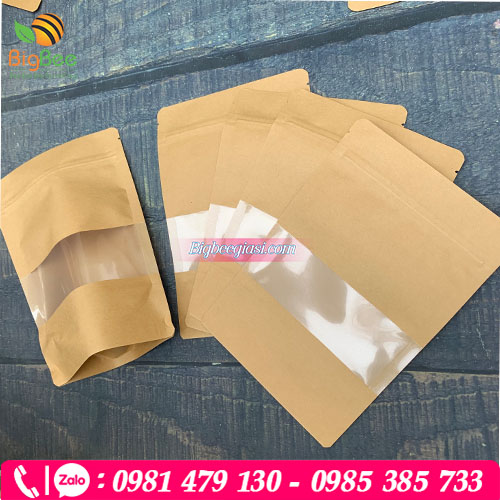 Mẫu túi zip đáy đứng có cửa sổ tràn viền Mẫu túi zip đáy đứng có cửa sổ tràn viền