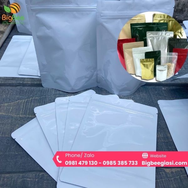 Túi zip nhôm bạc sữa sang trọng, cao cấp Túi zip nhôm bạc sữa sang trọng, cao cấp