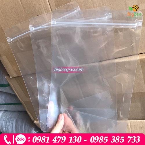 Túi zipper 2 mặt trong suốt đáy đứng Túi zipper 2 mặt trong suốt đáy đứng