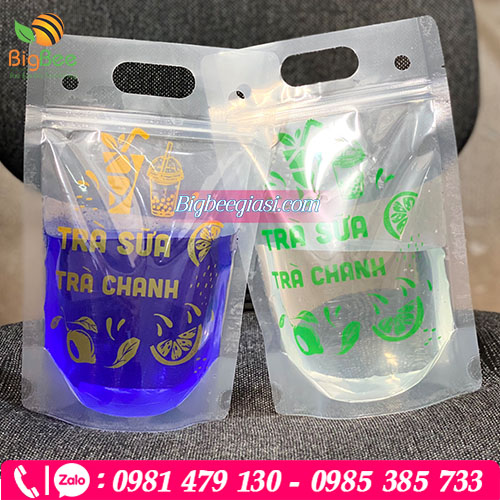 Mẫu túi zip trong đáy đứng đựng trà chanh Mẫu túi zip trong đáy đứng đựng trà chanh