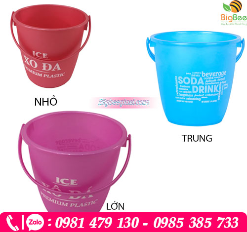 Xô nhựa đựng đá nhỏ, trung, lớn Xô nhựa đựng đá nhỏ, trung, lớn
