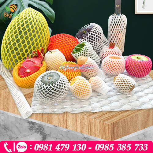 Xốp lưới bao trái cây, rượu, hàng dễ vỡ các loại Xốp lưới bao trái cây, rượu, hàng dễ vỡ các loại