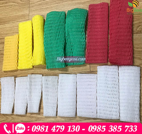 Xốp lưới bọc trái cây đủ màu, đủ kích thước Xốp lưới bọc trái cây đủ màu, đủ kích thước