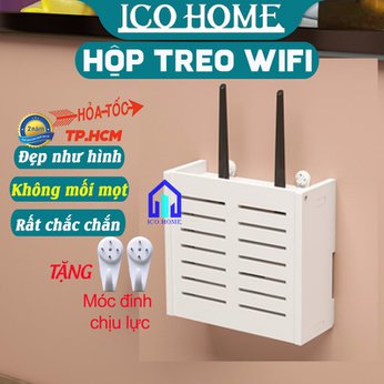 Hộp đựng wifi treo tường không cần khoan thiết kế nhỏ gọn, giá rẻ - ICO HOME