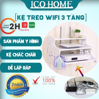 Kệ wifi 3 tầng thiết kế tinh tế KHÔNG CẦN KHOAN