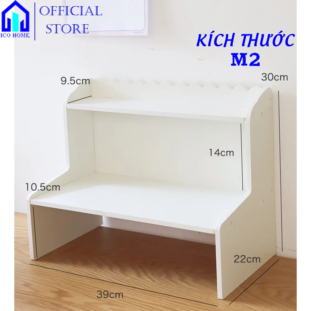 Kệ decor bàn học, bàn làm việc phong cách Hàn Quốc