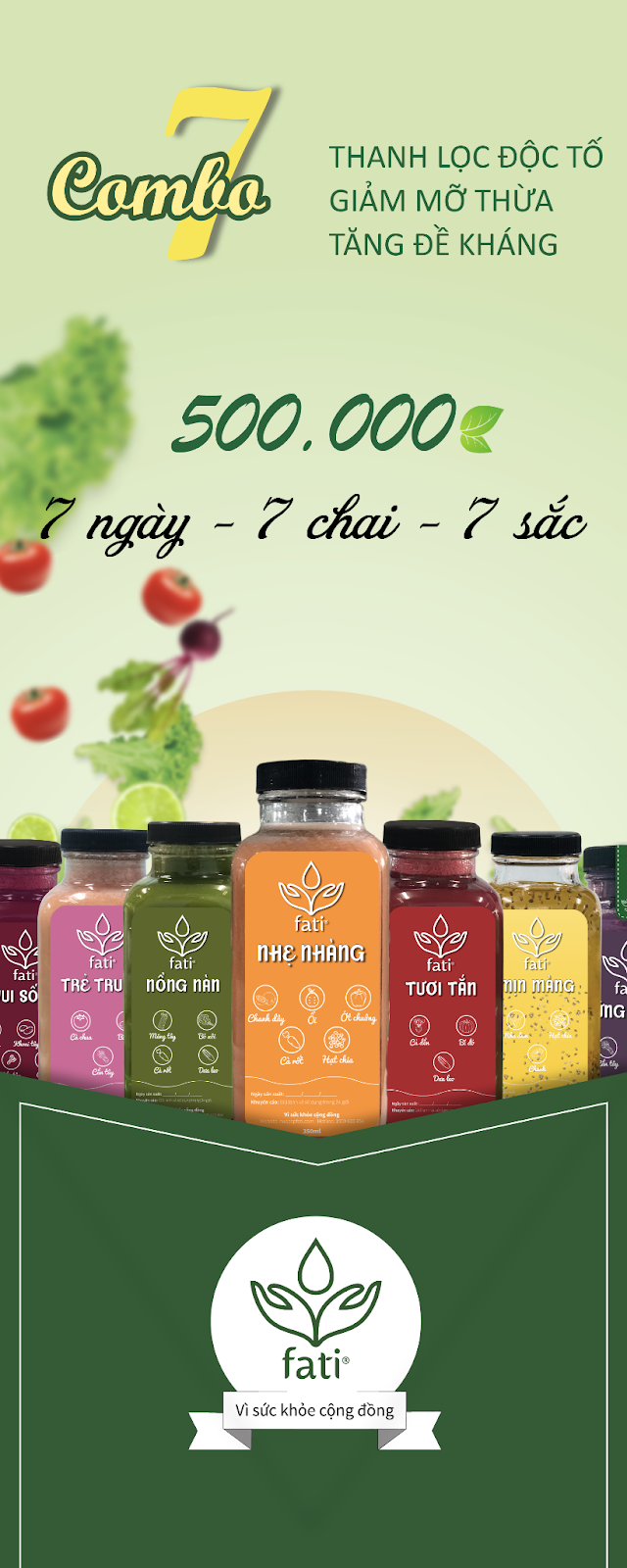 Combo 7 ngày với các loại nước ép đẹp da giảm mỡ bụng từ Nước ép fati Combo 7 ngày với các loại nước ép đẹp da giảm mỡ bụng từ Nước ép fati