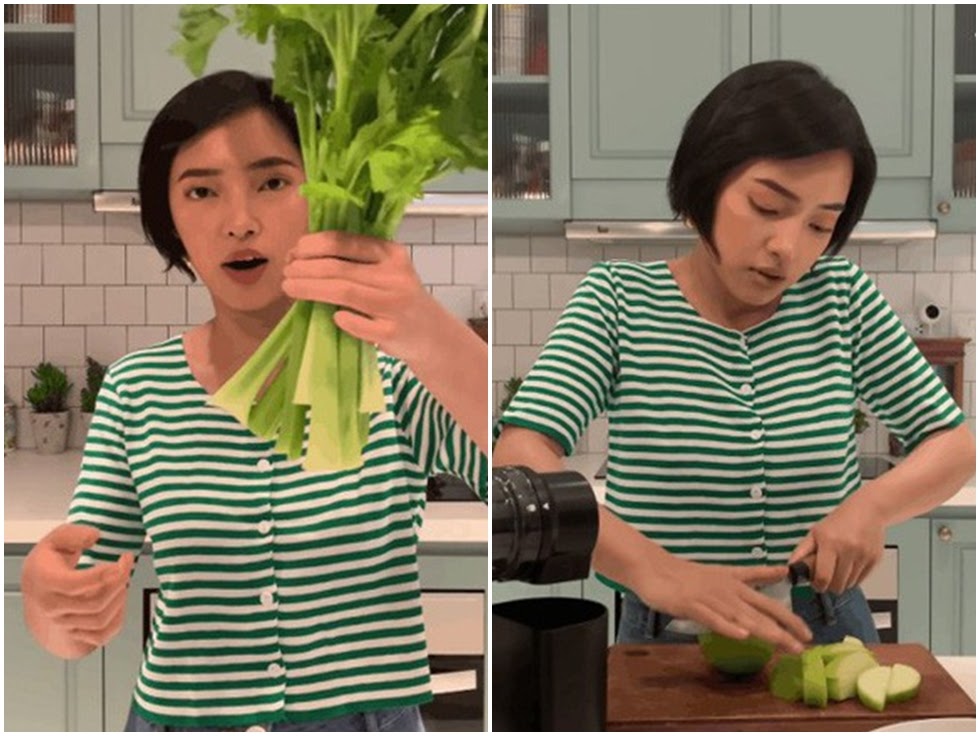 Châu Bùi chia sẻ công thức nước ép cần tây vừa dễ uống vừa có tác dụng hỗ trợ giảm cân đẹp da Châu Bùi chia sẻ công thức nước ép cần tây vừa dễ uống vừa có tác dụng hỗ trợ giảm cân đẹp da