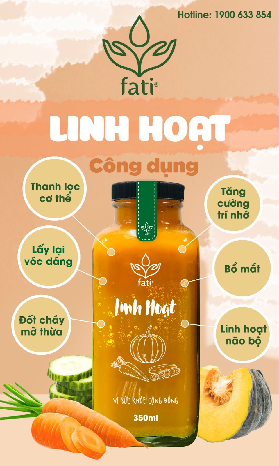 Nước ép Fati - Linh hoạt với công dụng kỳ diệu của cà rốt Nước ép Fati - Linh hoạt với công dụng kỳ diệu của cà rốt