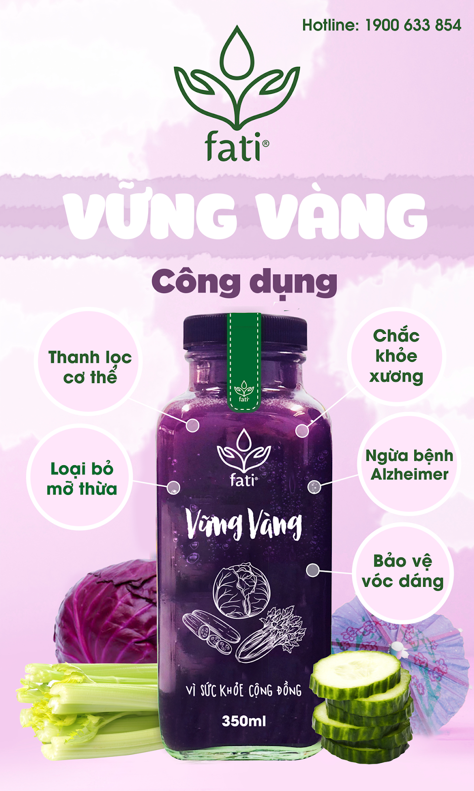 Nước ép fati Vững Vàng với thành phần nước ép bắp cải tím giúp phòng Alzheimer hiệu quả Nước ép fati Vững Vàng với thành phần nước ép bắp cải tím giúp phòng Alzheimer hiệu quả