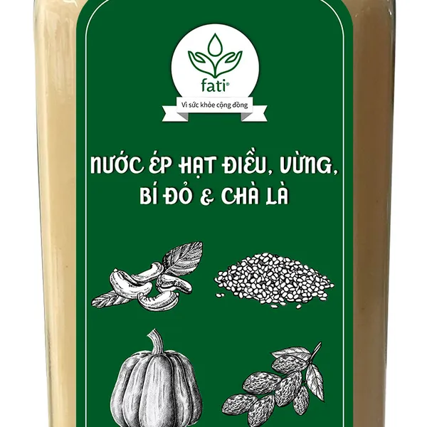 Nước ép hạt fati - Hạt điều - Vừng - Chà là - Bí đỏ