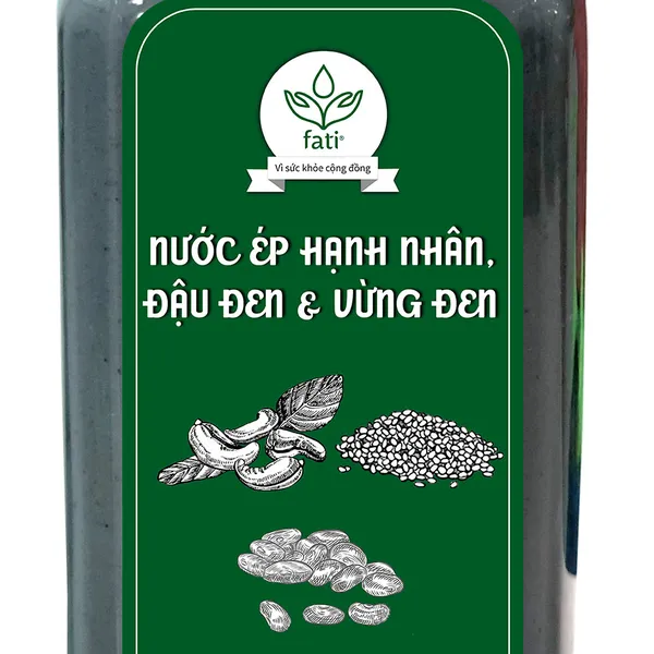 Nước ép hạt fati - Đậu đen - Mè đen -  Hạnh nhân - Chà là
