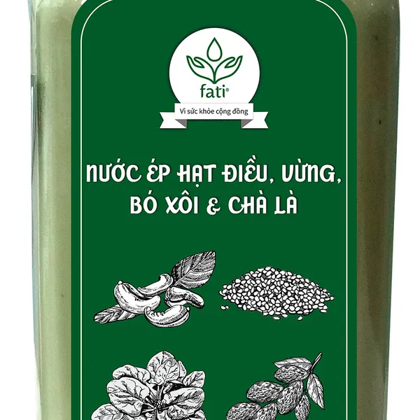 Nước ép hạt fati - Hạt điều - Vừng - Chà là - Bó xôi