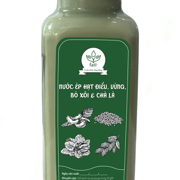 Nước ép hạt fati - Hạt điều - Vừng - Chà là - Bó xôi