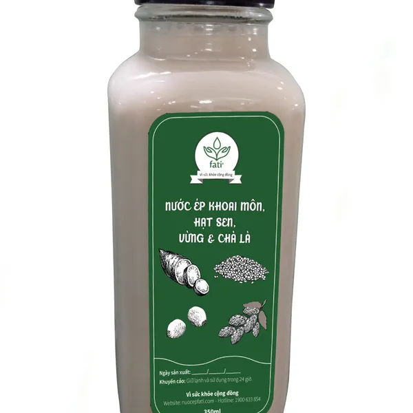 Nước ép hạt fati - Khoai môn -  Hạt sen - Vừng - Chà là