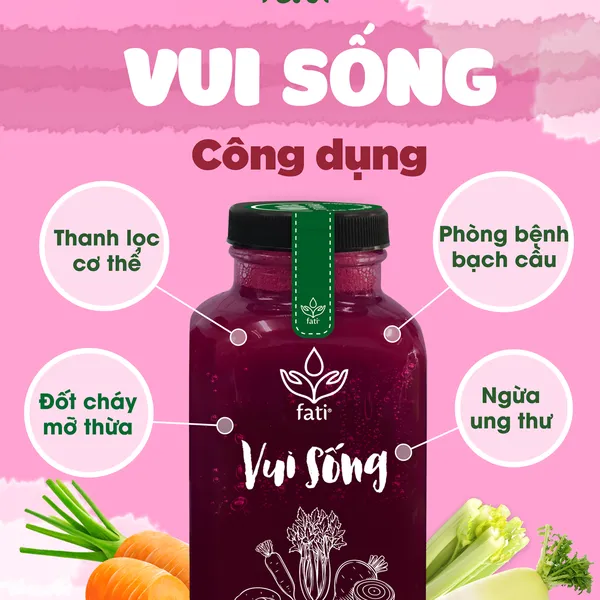Nước ép fati - Vui Sống - Chai 350ml