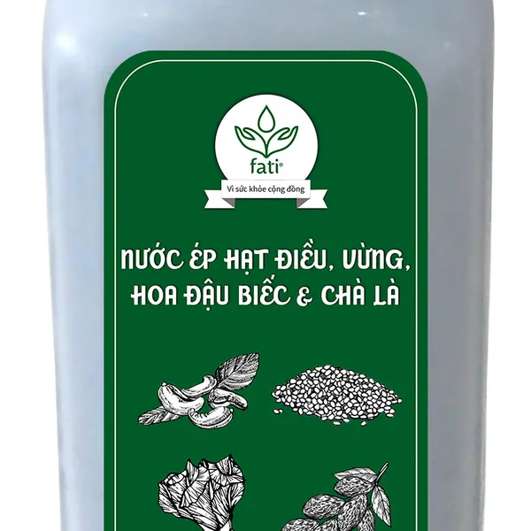 Nước ép hạt fati - Hạt điều - Vừng - Chà là - Hoa đậu biếc