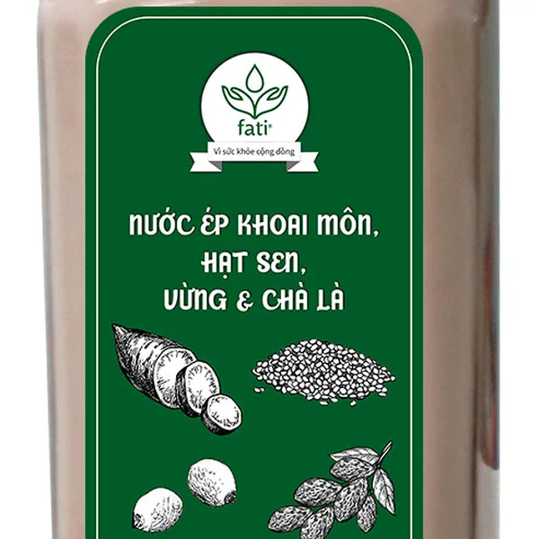 Nước ép hạt fati - Khoai môn -  Hạt sen - Vừng - Chà là