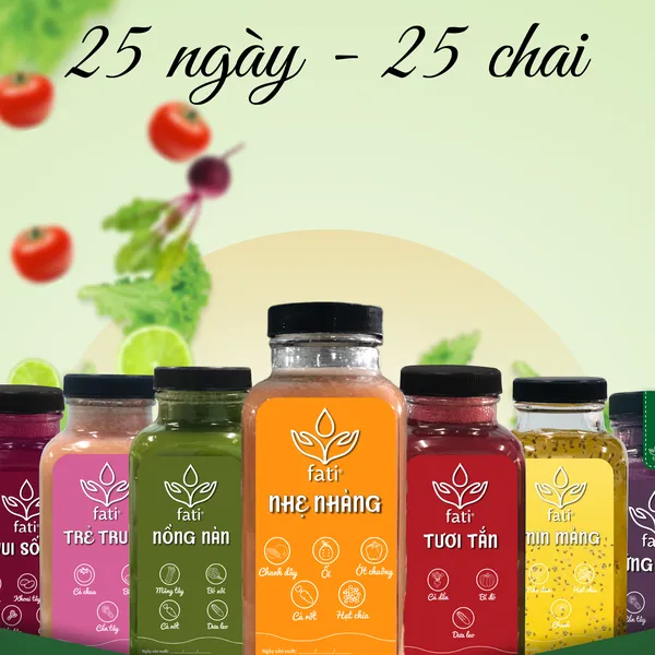 Nước ép detox fati - COMBO25 - Thanh Lọc Độc Tố, Giảm Mỡ Thừa, Tăng Đề Kháng 