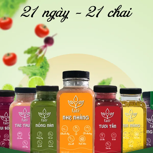 Nước ép detox fati - COMBO21 - Thanh Lọc Độc Tố, Giảm Mỡ Thừa, Tăng Đề Kháng