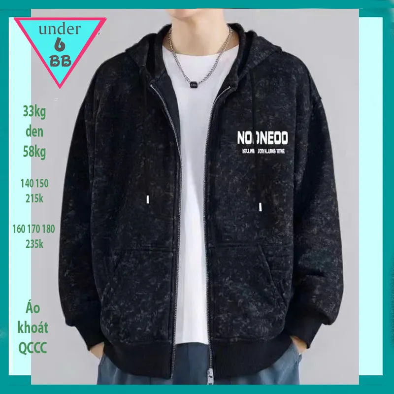 Áo khoác bé trai cao cấp in chữ NOONEOO phong cách cá tính cho bé khoác nắng, giữ ấm