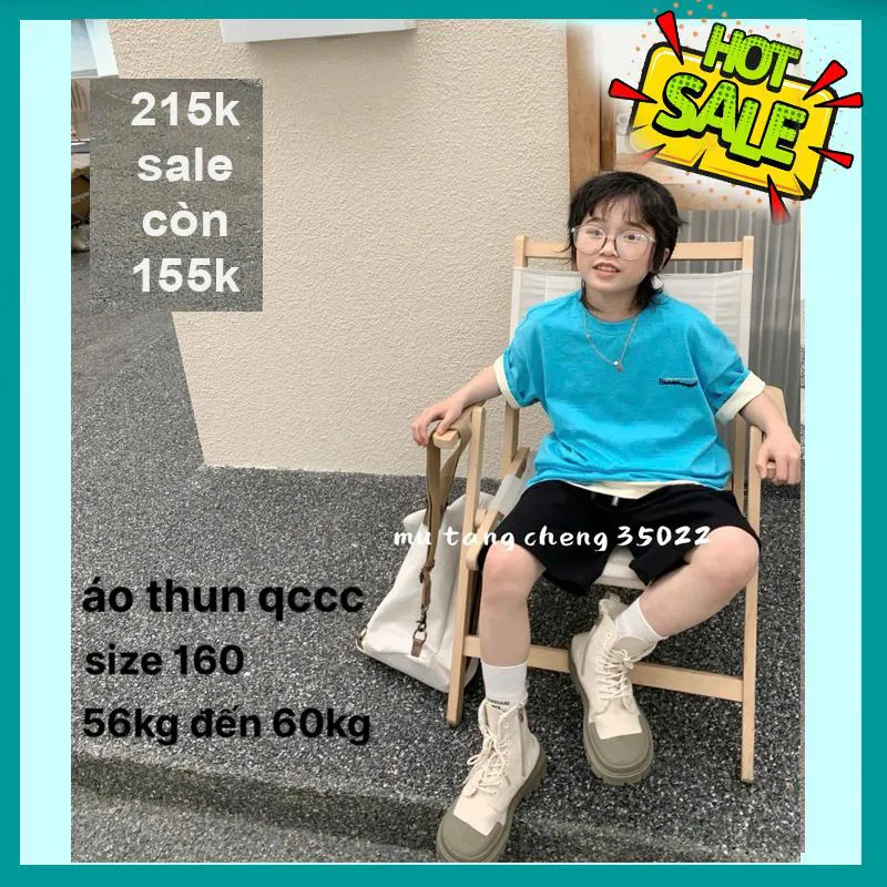 Áo thun bé trai cao cấp in chữ - xanh biển 009